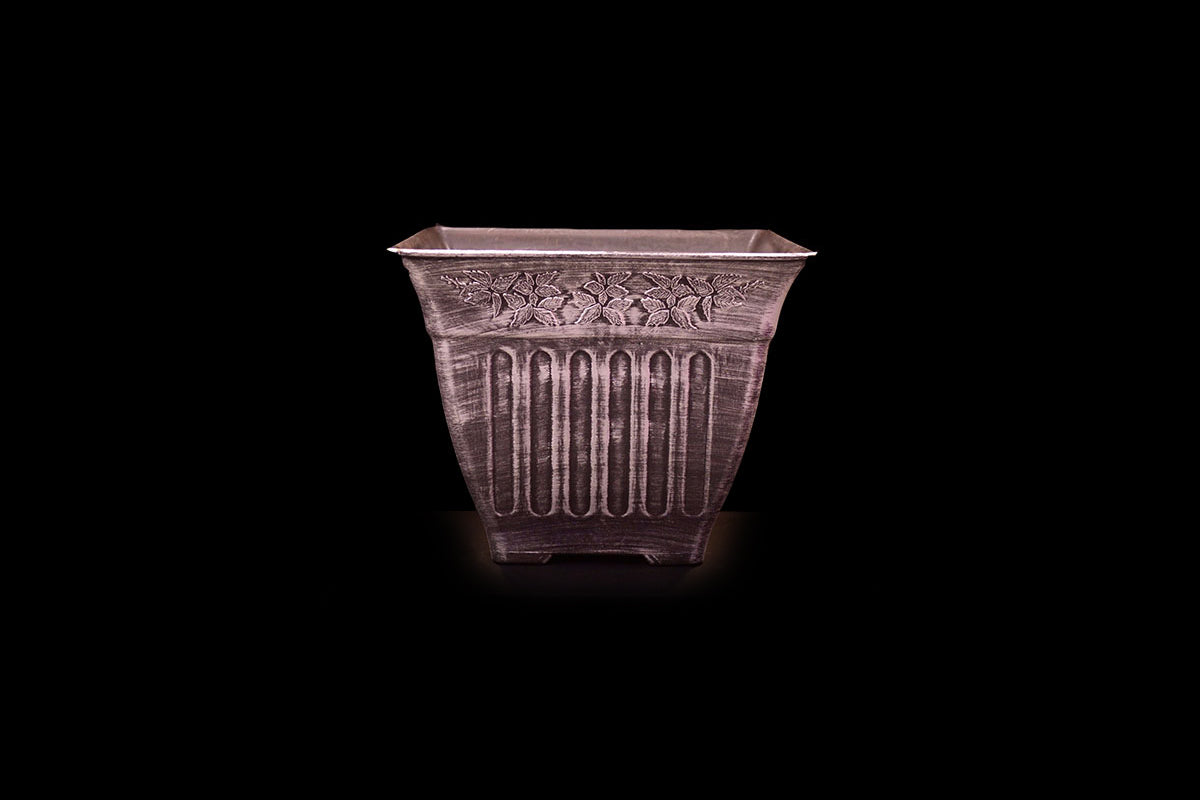 HCHD5328 - Silver Filigree Square Pot Large