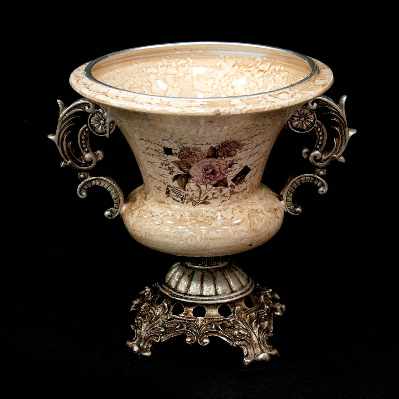 HCHD5360 - Champagne Rose Pedestal Urn