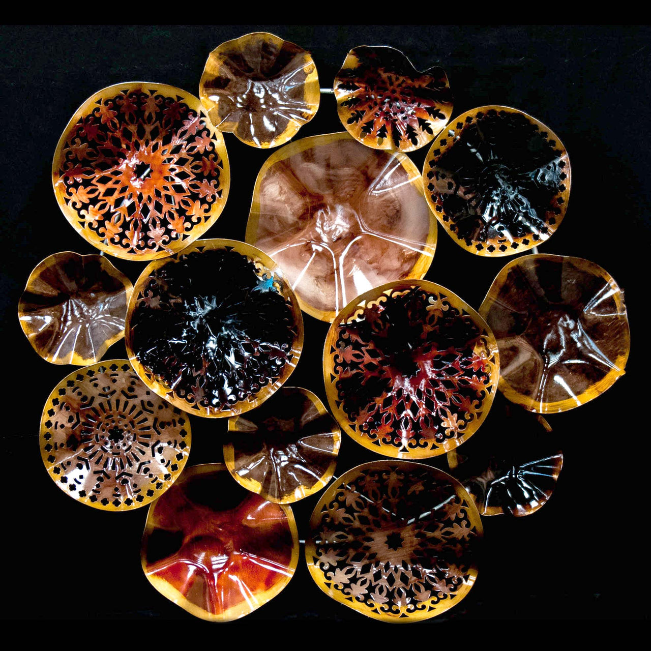 HCHD5374 - Geometric Circles Metal Art