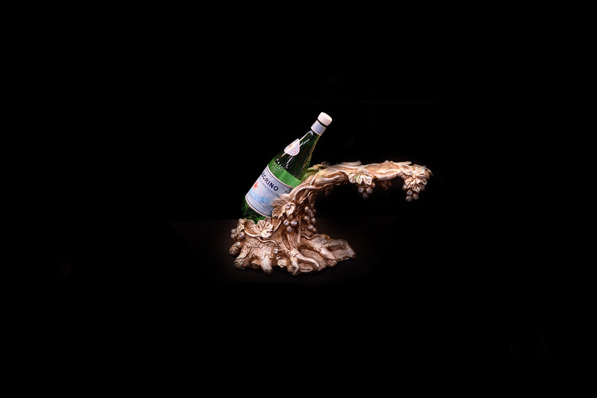 HCHD5387 - Silver Grape Wine Holder