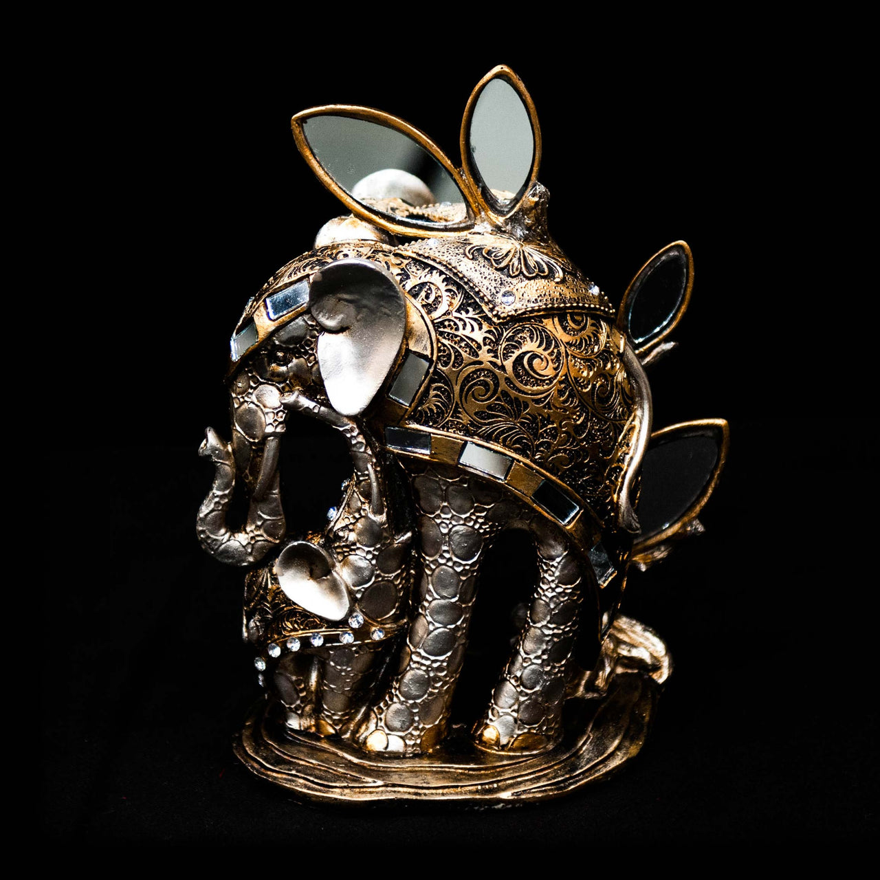 HCHD5413 - Gold Elephant & Baby