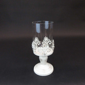HCHD5524 - Cream Metal Candle Holder Small