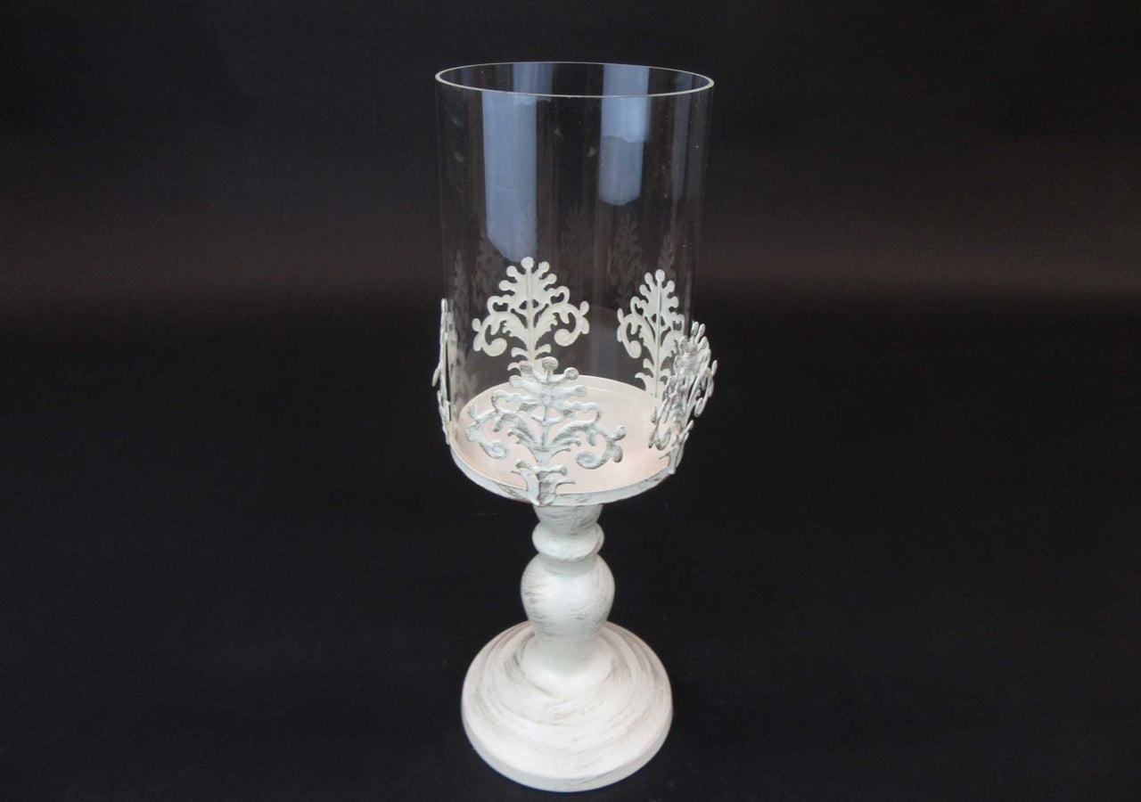 HCHD5525 - Cream Metal Candle Holder Medium