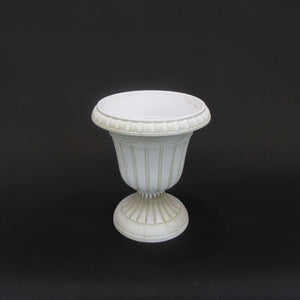 HCHD5661 - Cream Wide Pedestal Pot Small
