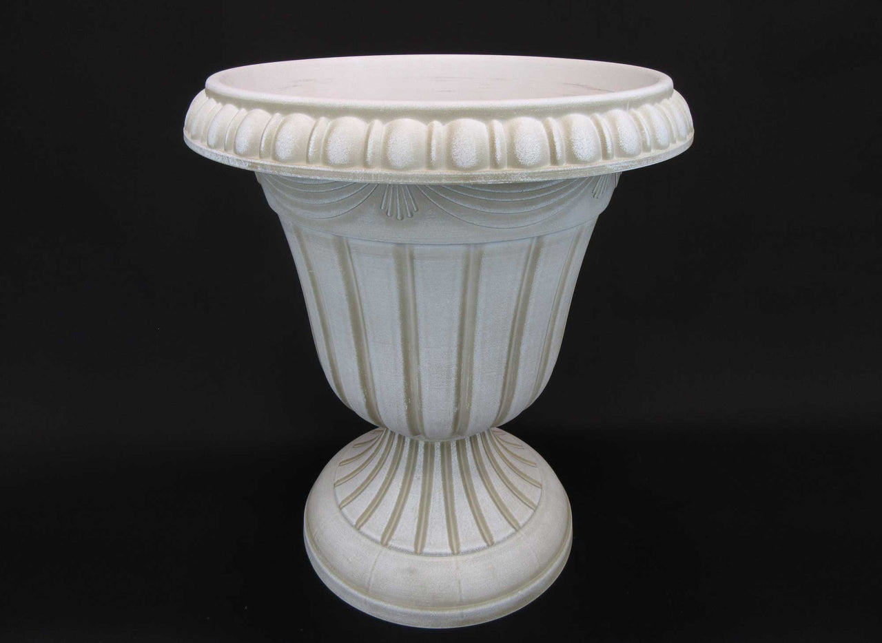 HCHD5662 - Cream Wide Pedestal Pot Large