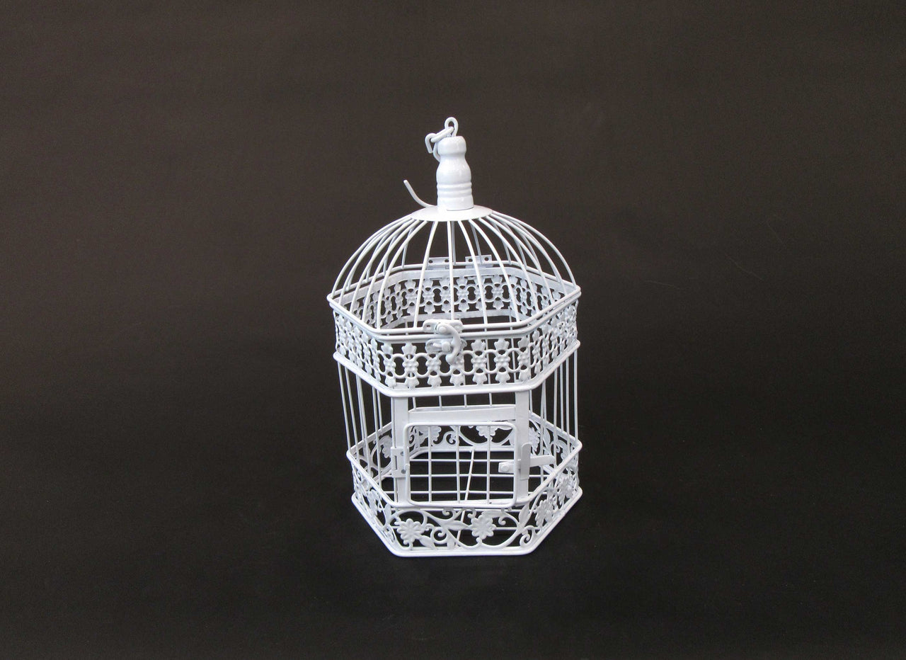HCHD5716 - White Metal Birdcage Small