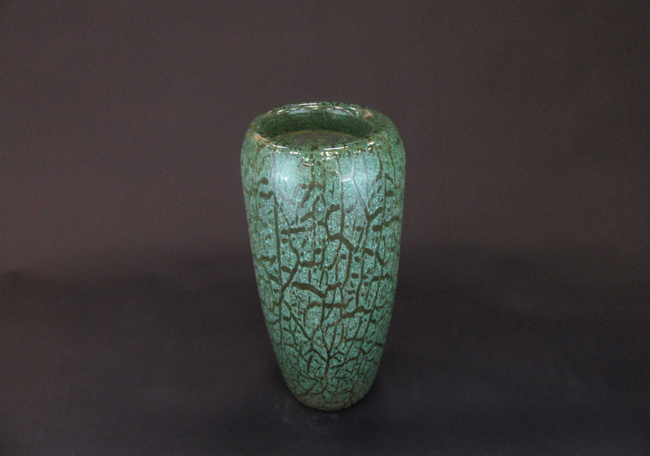 HCGL5784 - Hand Blown Green Glass Vase M