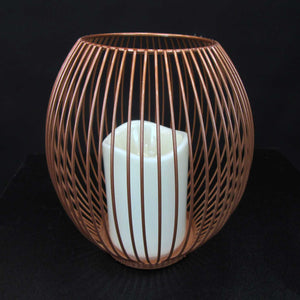 HCHD5886 - Gold Oval Candle Holder - M