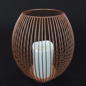 HCHD5887 - Gold Oval Candle Holder - L