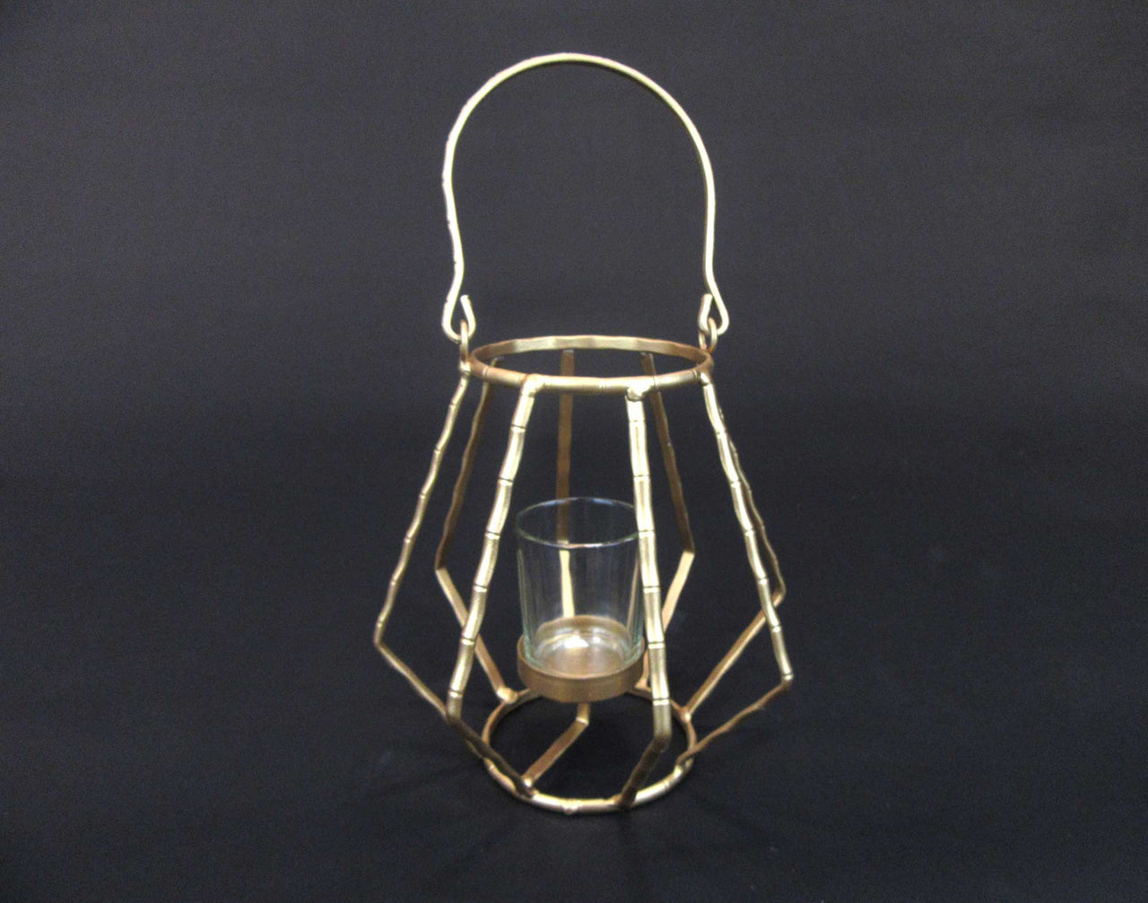 HCHD5890 - Gold Bamboo Candle Holder - M