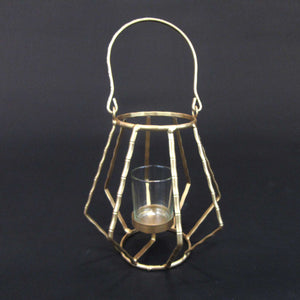 HCHD5890 - Gold Bamboo Candle Holder - M