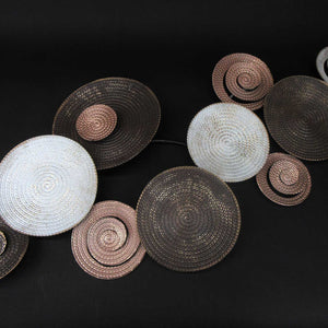 HCHD5982 - Brown/Tan Basket Weave Metal Art