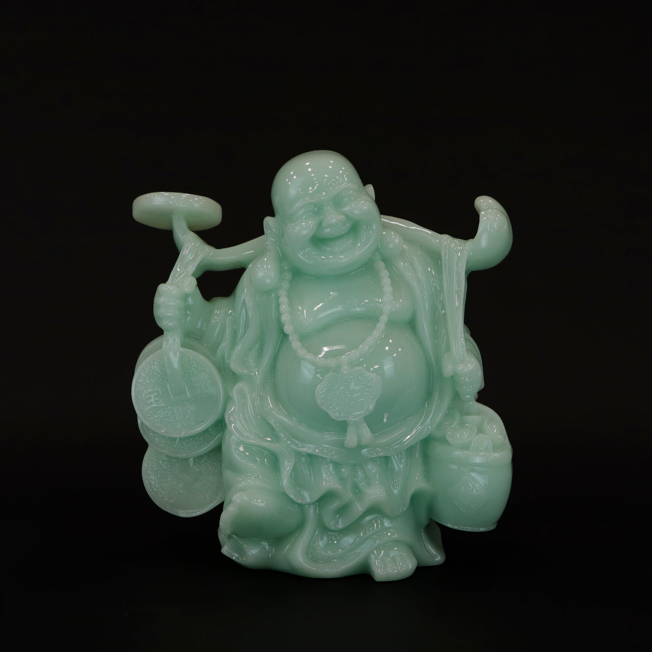 HCHD6190 - Jade Green Small Happy Buddha