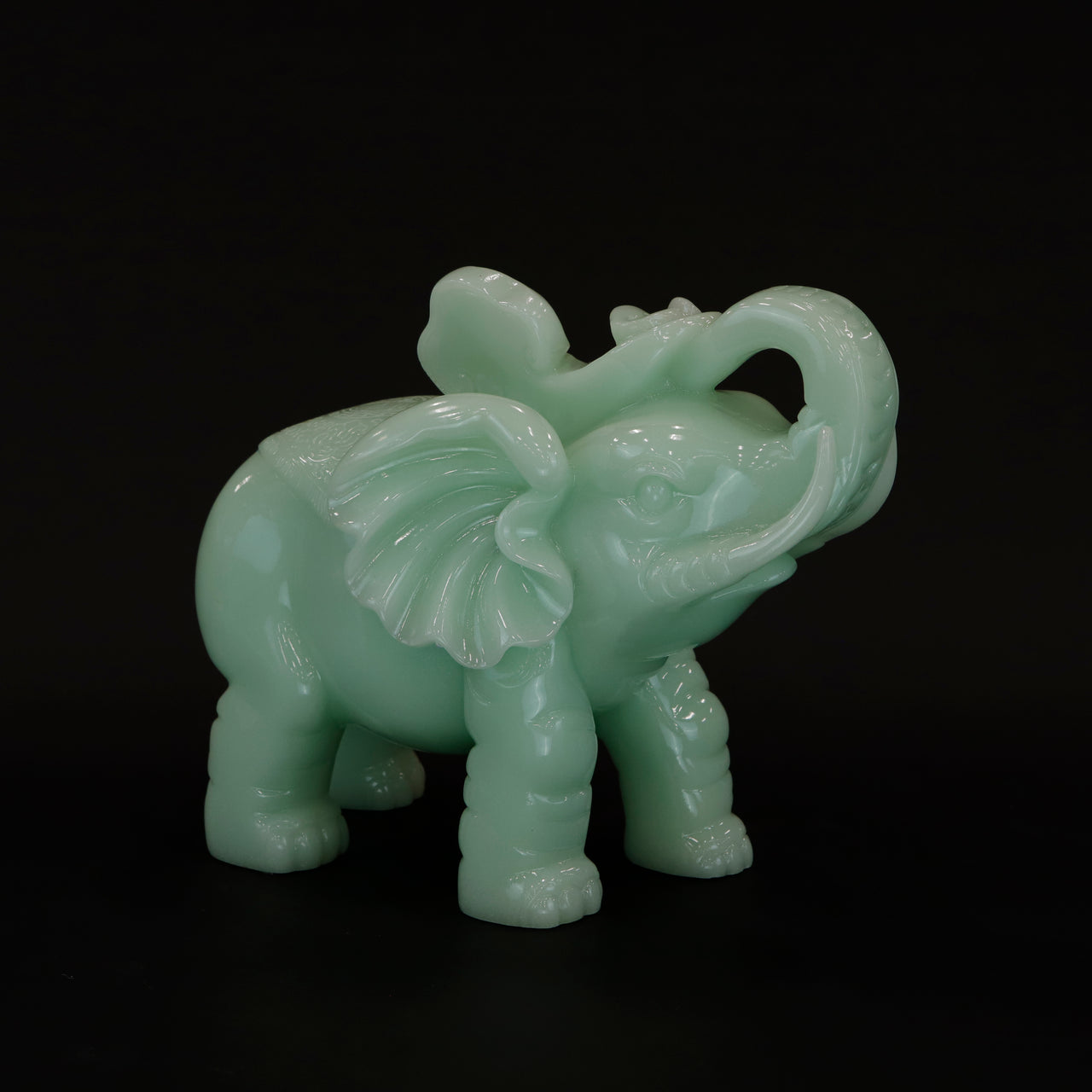 HCHD6193 - Jade Green Elephant High Trunk