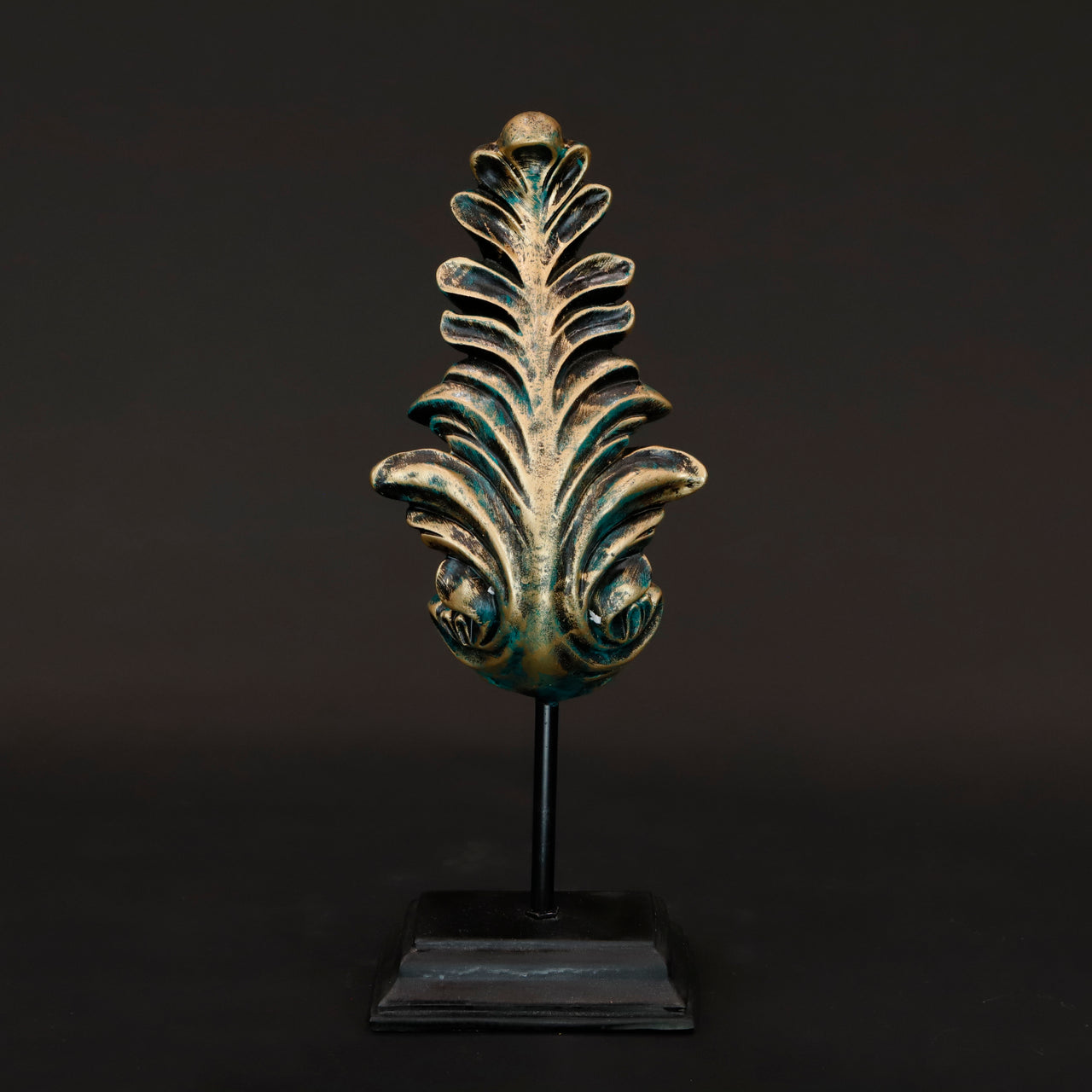 HCHD6489 - Turquoise Large Leaf on Stand