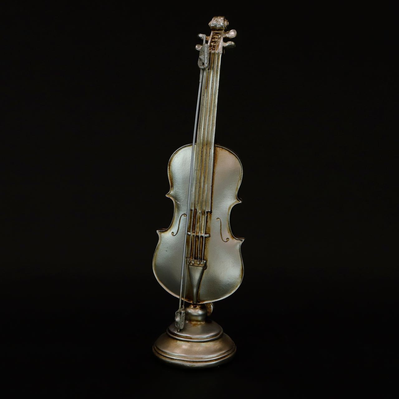 HCHD6491 - Silver Violin on Stand