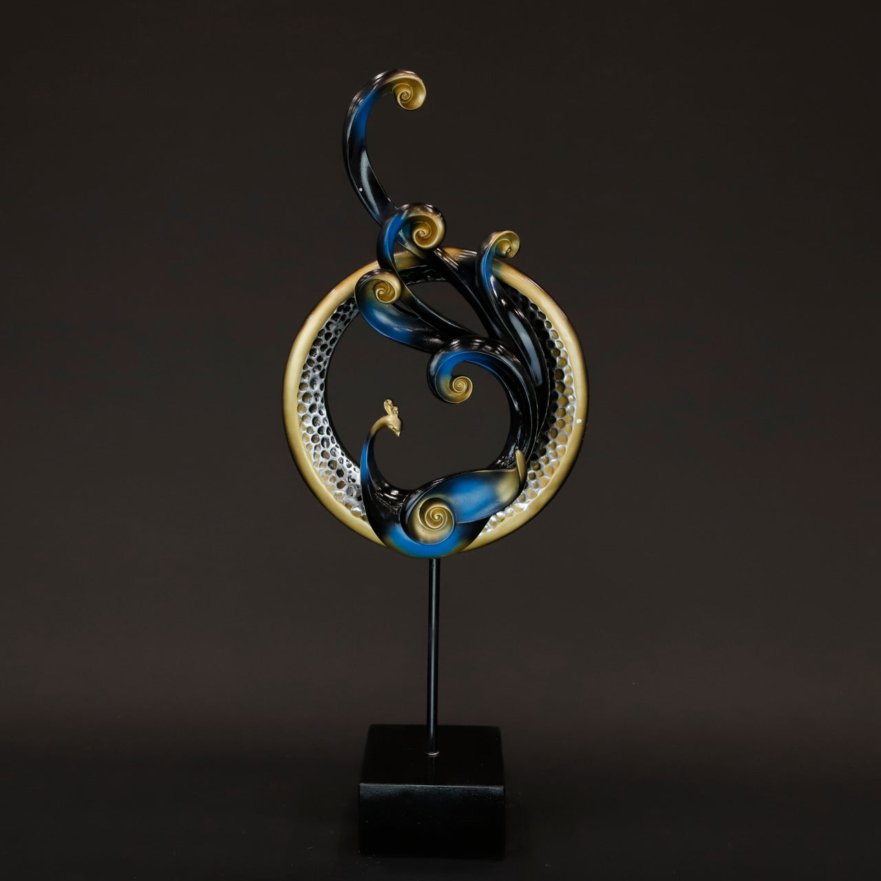 HCHD6497 - Large Short Peacock on Base