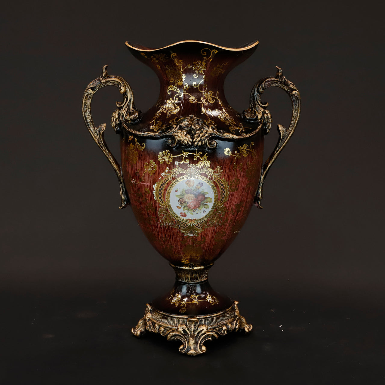 HCHD6540 - Bronze Floral Elegant Urn