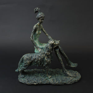HCHD6862 - Green Girl with Sitting Dog