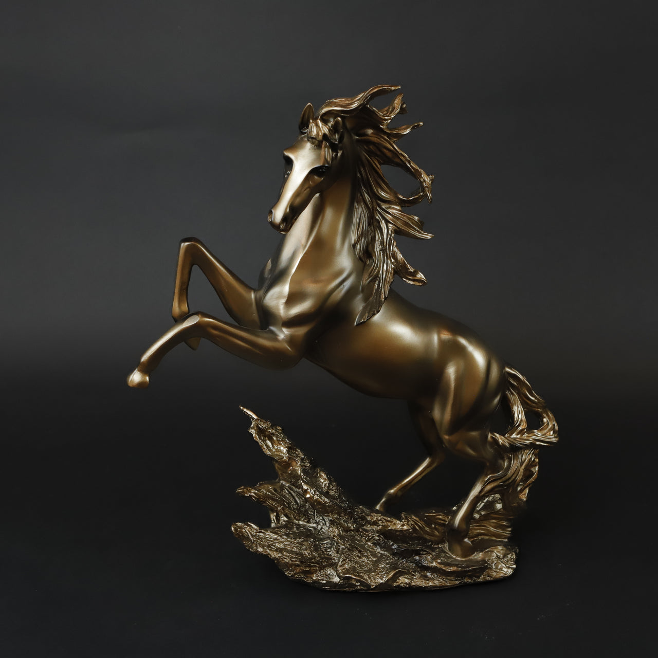 HCHD6901 - Small Bronze Right Jumping Horse