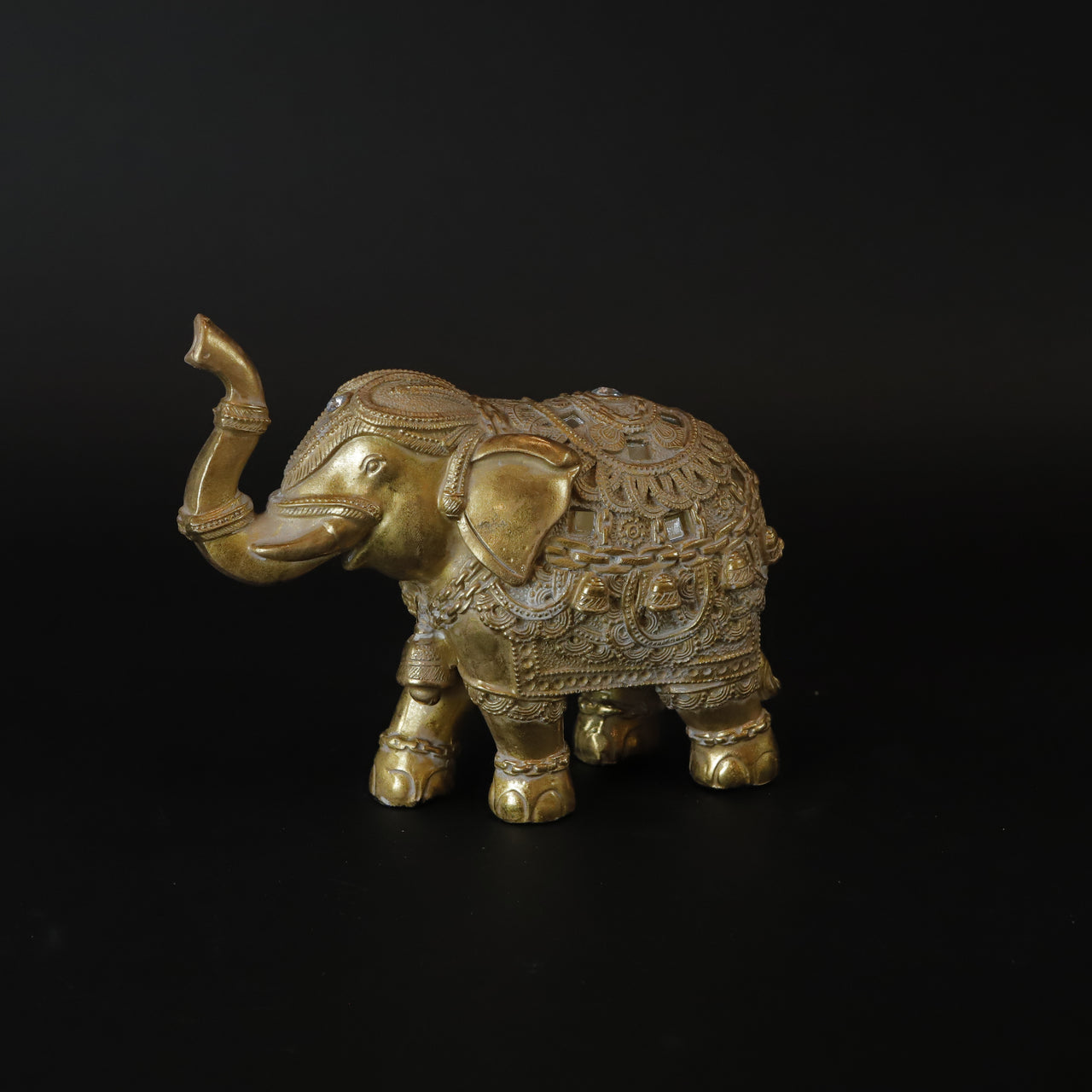HCHD6964 - S Bronze Ornate Elephant