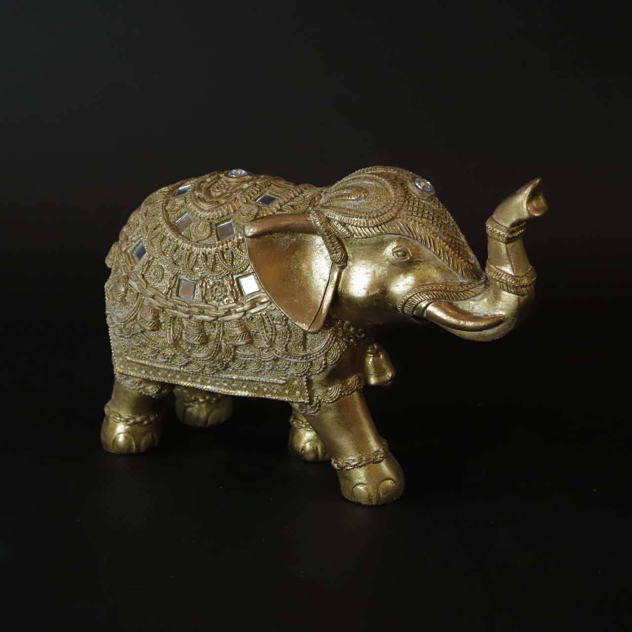 HCHD6965 - M Bronze Ornate Elephant