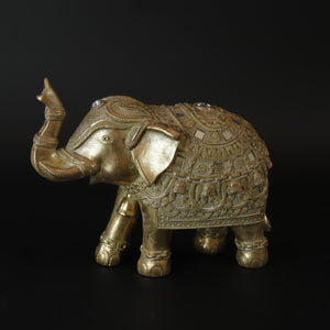 HCHD6966 - L Bronze Ornate Elephant