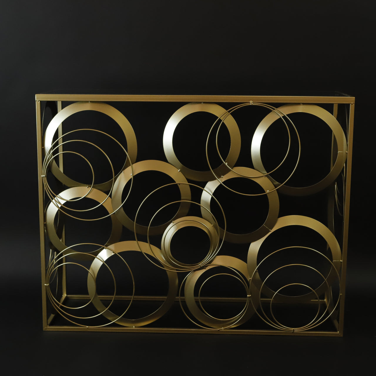 HCHD7231 - S Gold Circle Sofa Table