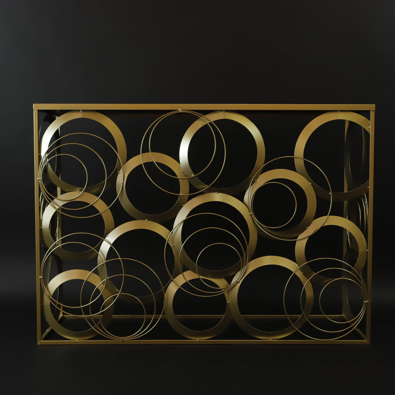HCHD7232 - L Gold Circle Sofa Table