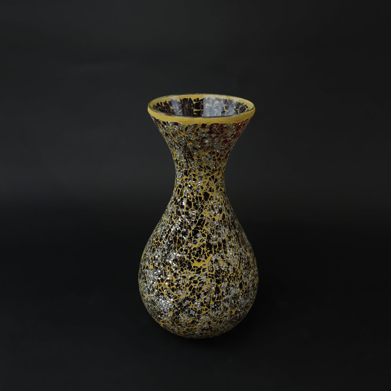 HCHD7279 - Red/Gold Pedestal Vase