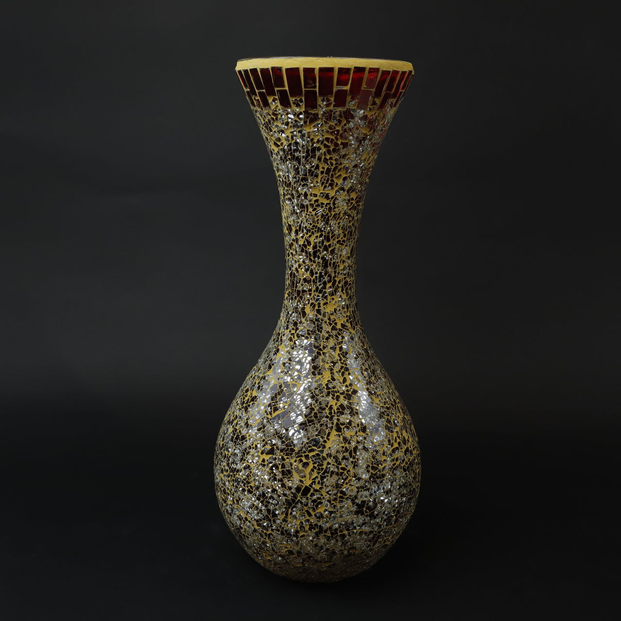 HCHD7281 - Red/Gold Bulb Vase