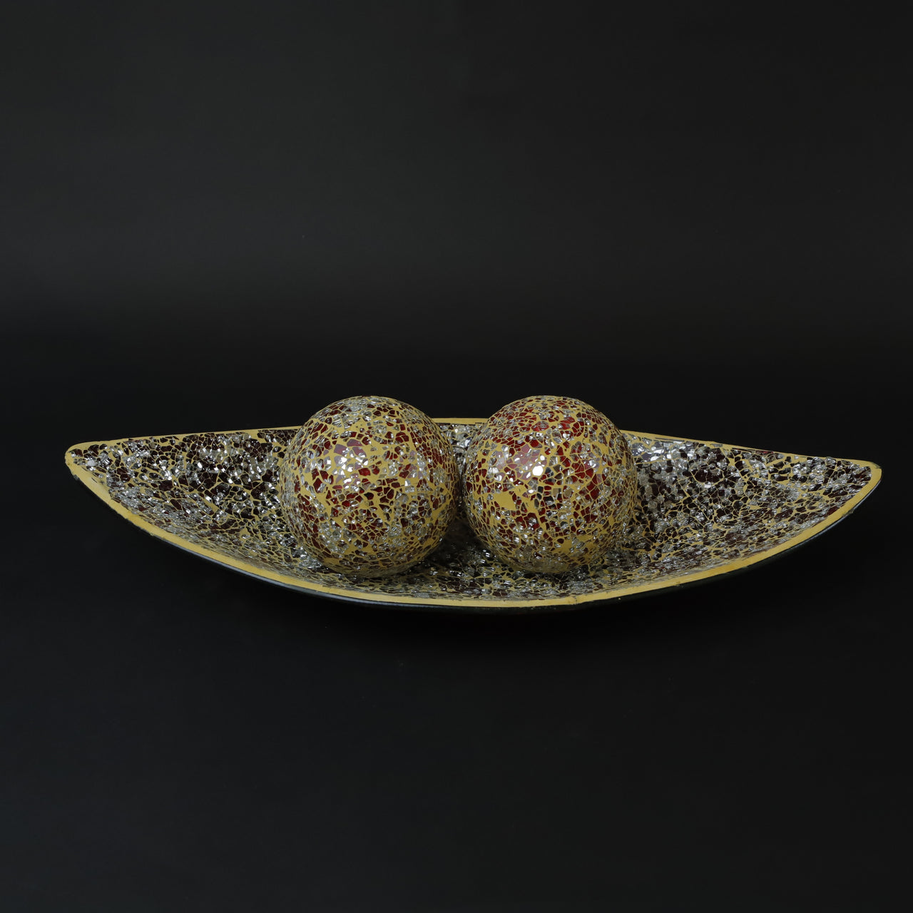 HCHD7282 - Red/Gold Oval Bowl