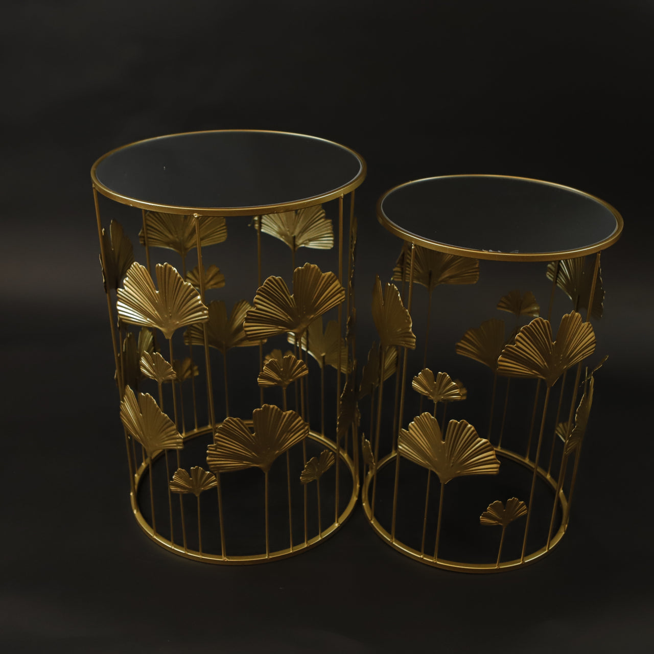 HCHD7286 - S Gold Leaf Side Table
