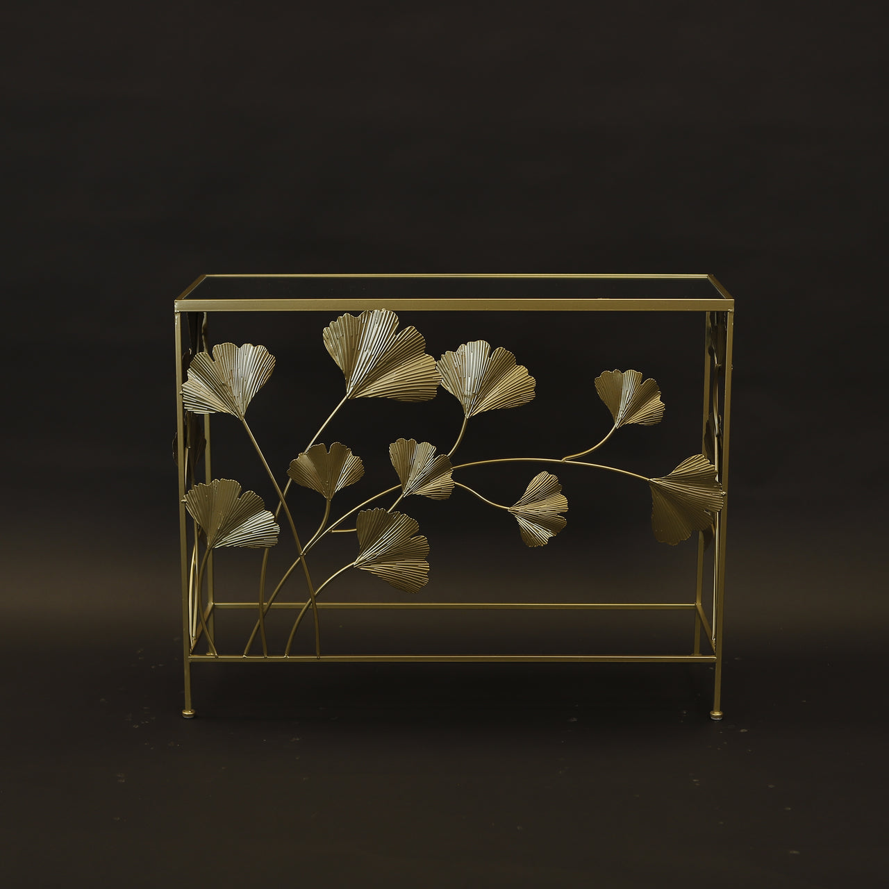 HCHD7467 - S Gold Leaf Sofa Table