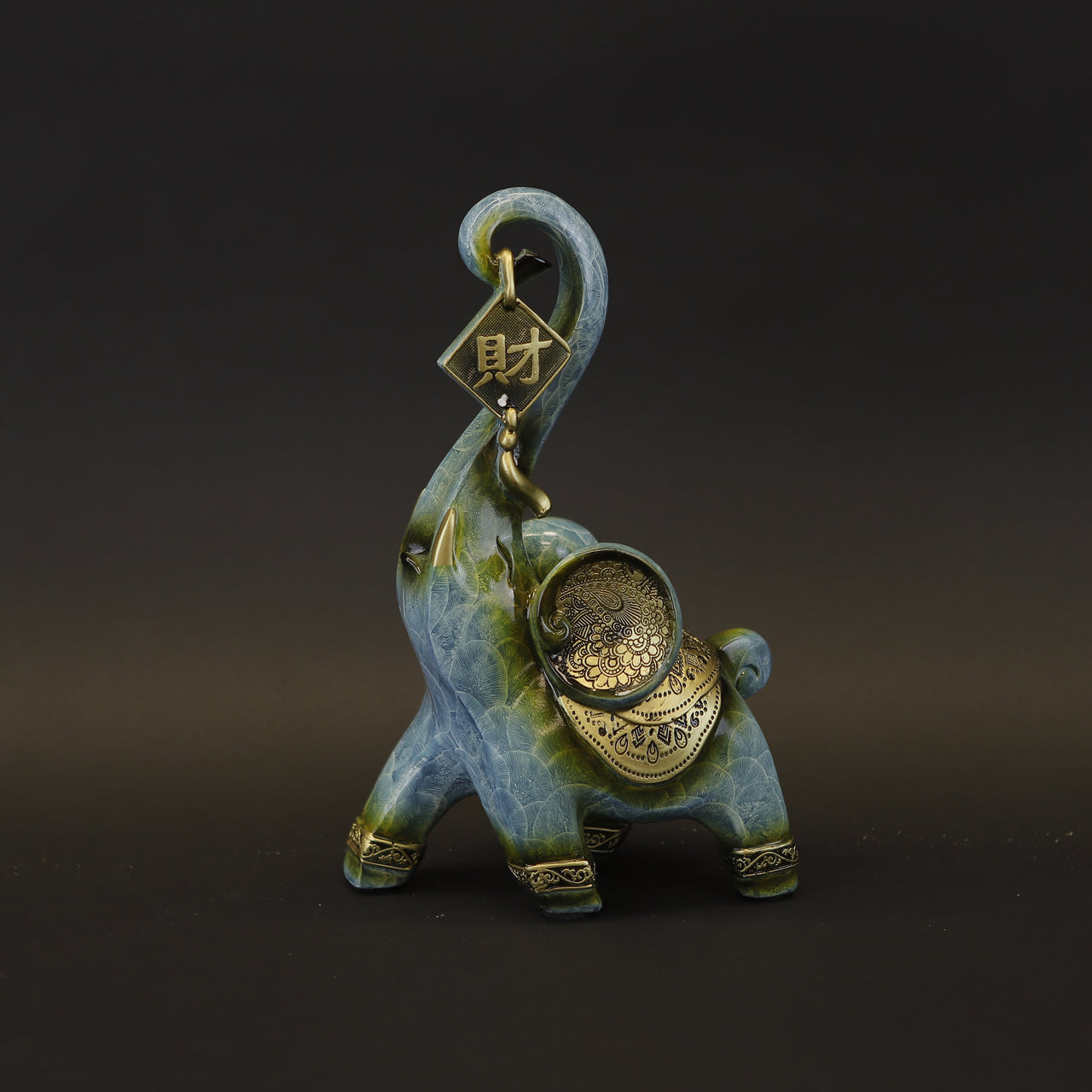HCHD7732 - Green Elephant Facing Right
