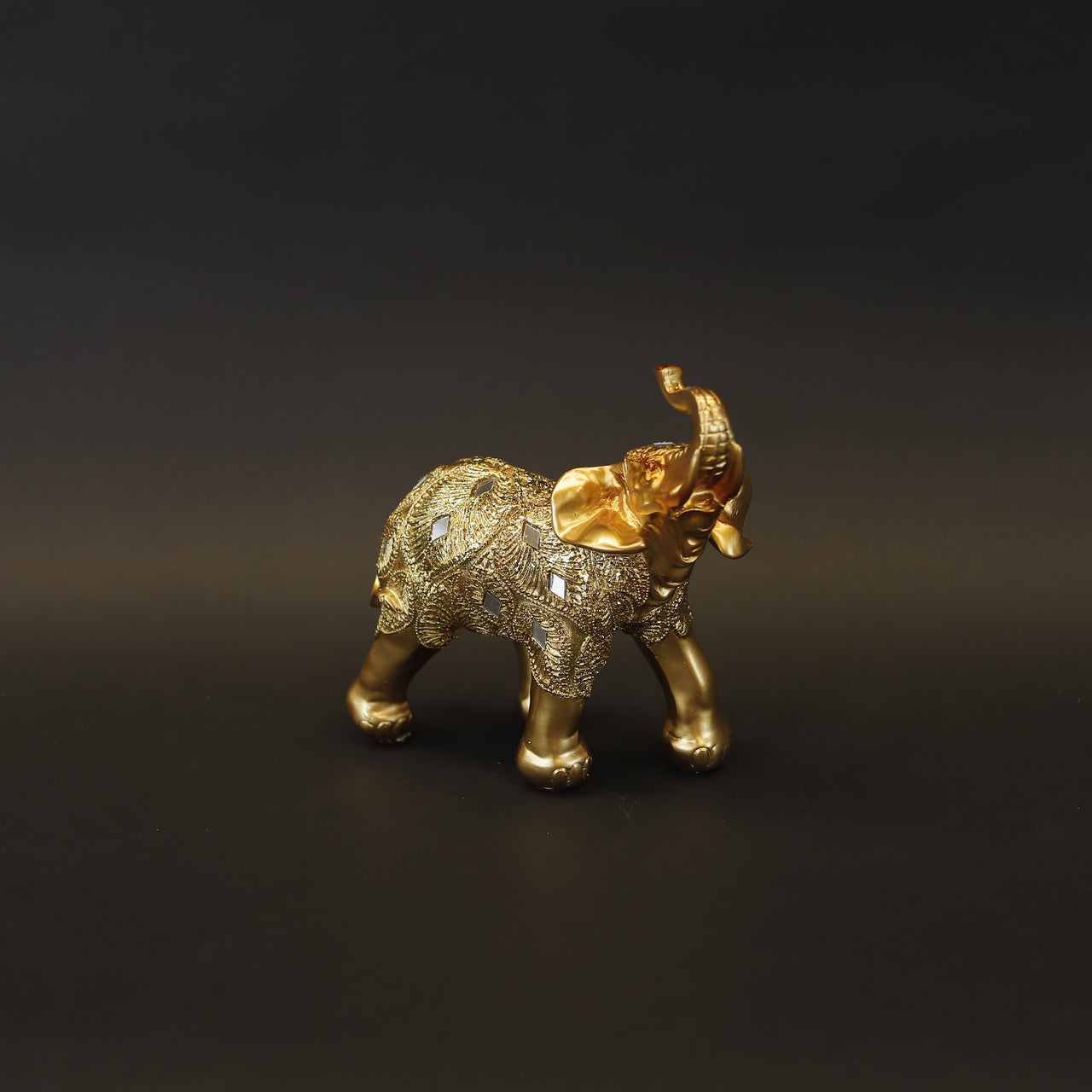 HCHD7791 - L Gold Stone Elephant