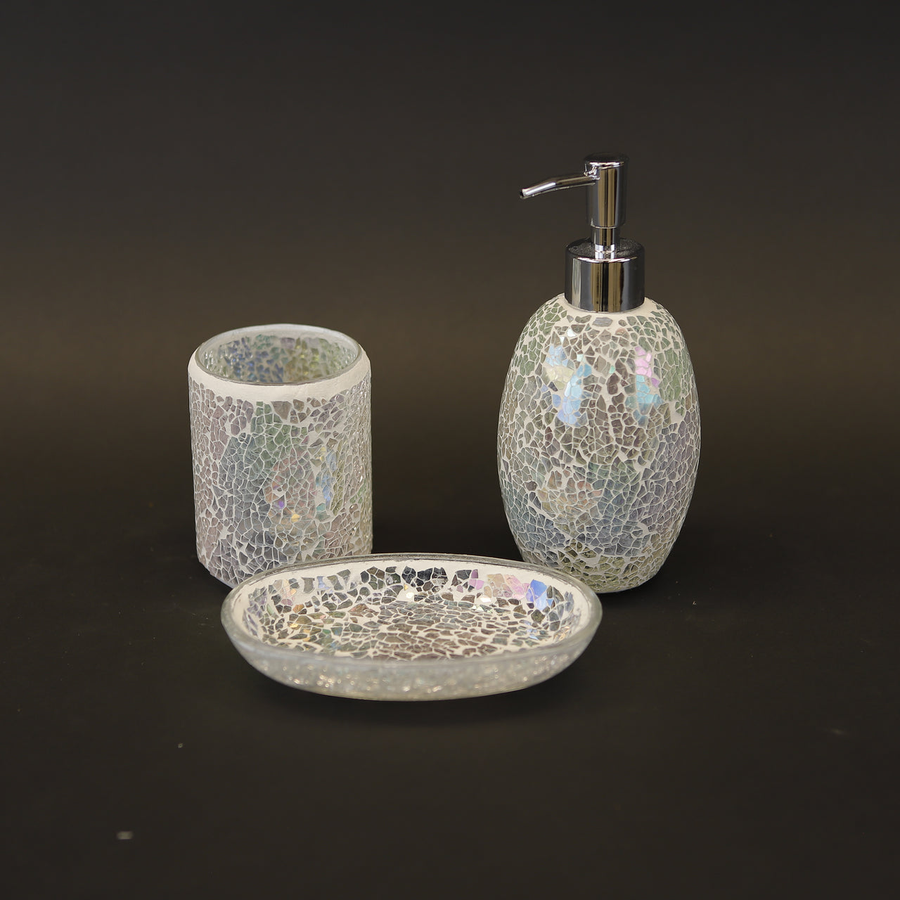 HCHD8063 - Aqua Glass Bathroom Set