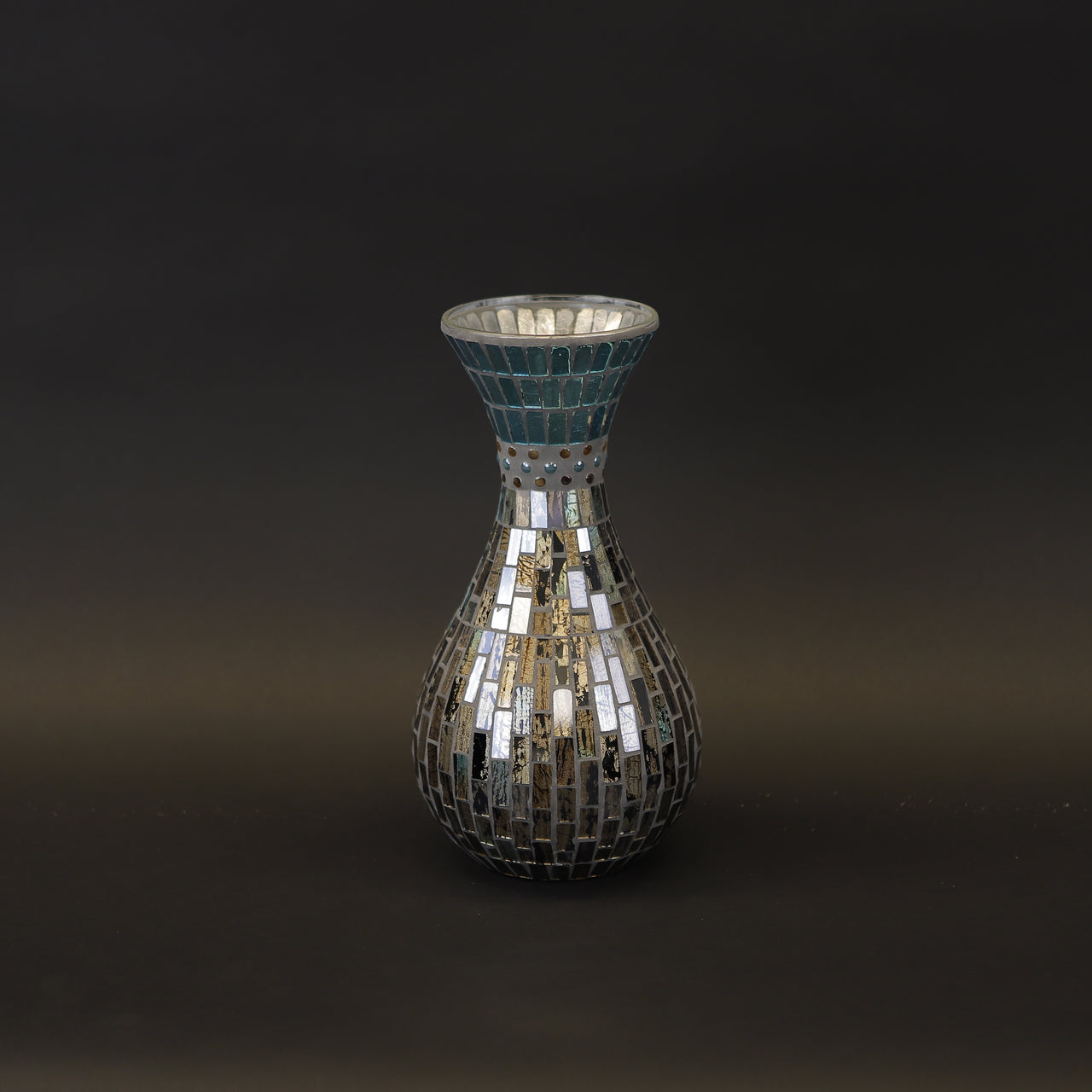 HCHD8066 - Turquoise Pedestal Vase