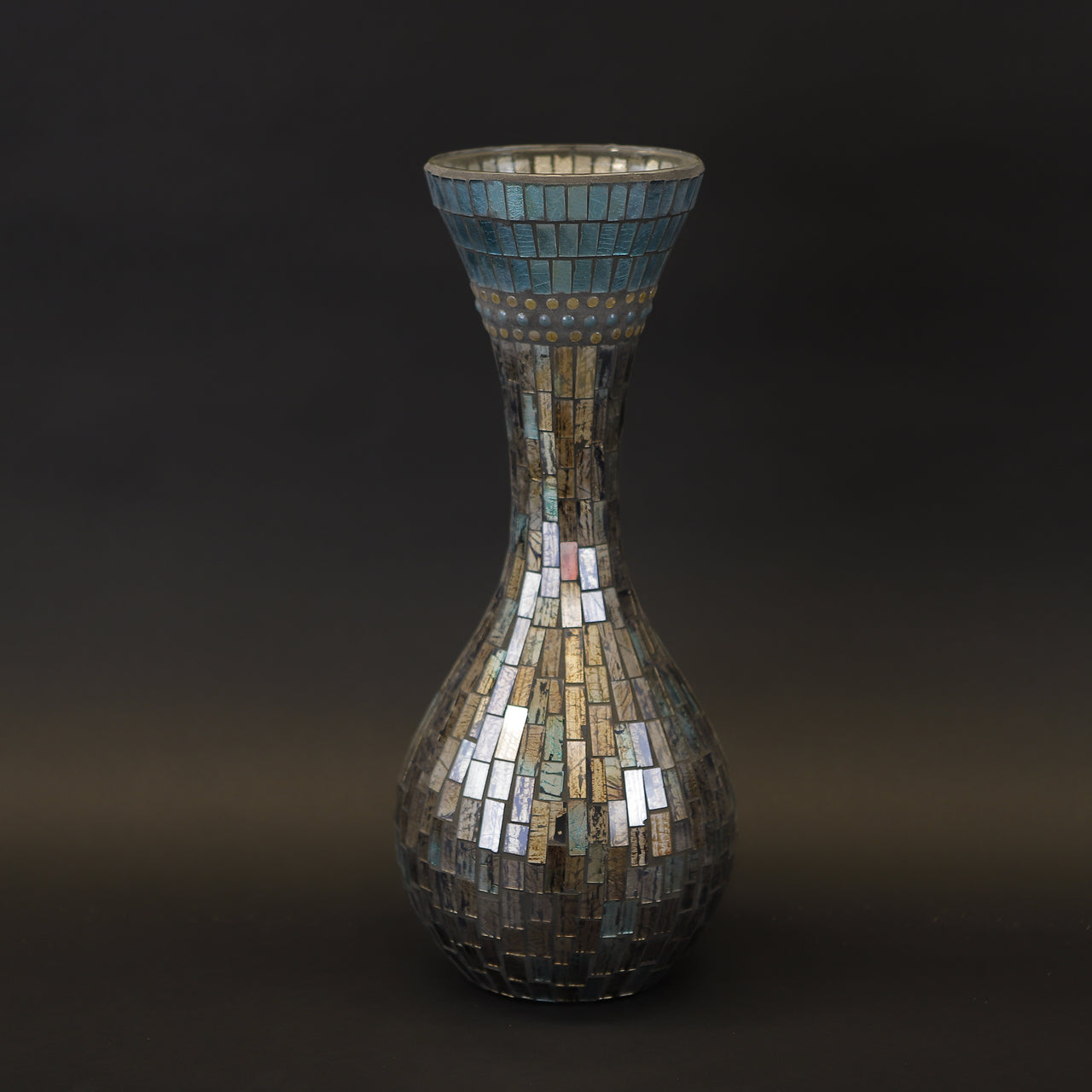 HCHD8067 - Turquoise Pedestal Vase