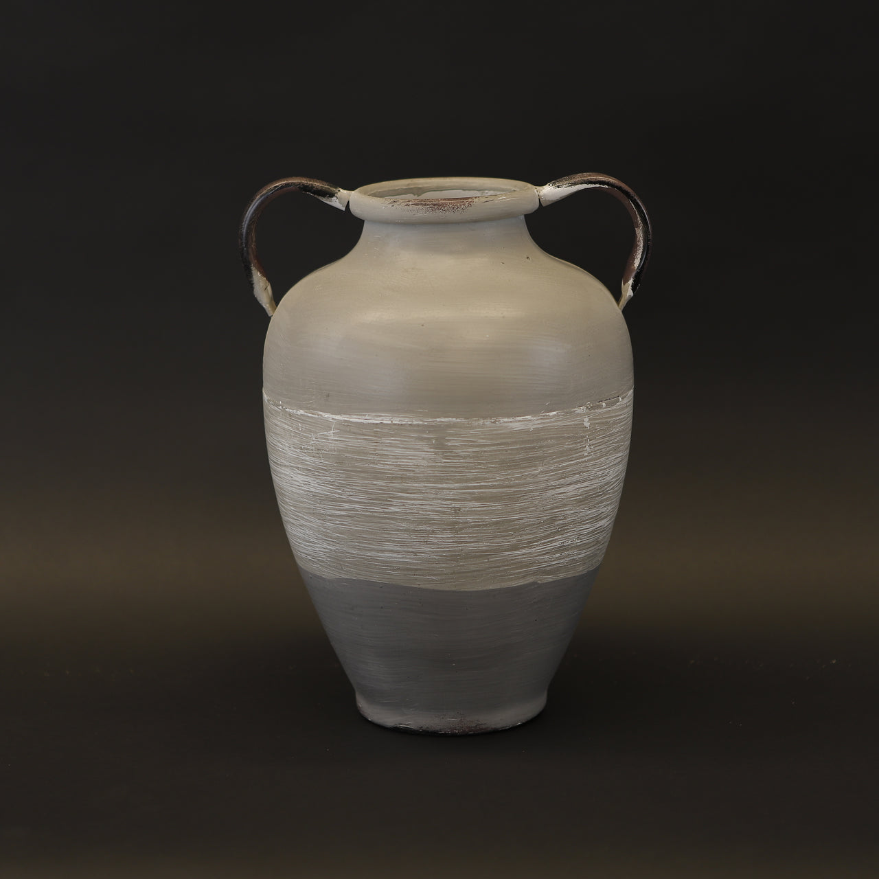 HCHD8085 - Taupe Metal Ribbon Pot
