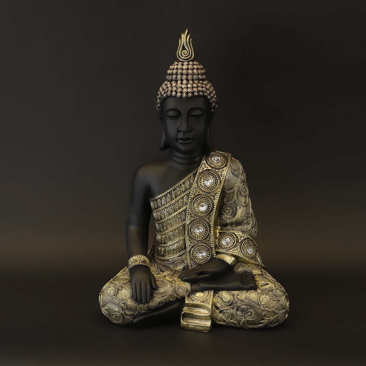 HCHD8233 - Sitting Gold Brocade Buddha - L