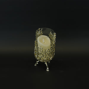 HCHD8754 - L Gold Filigree Candle Holder