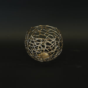 HCHD8771 - L Gold Ball Candle Holder