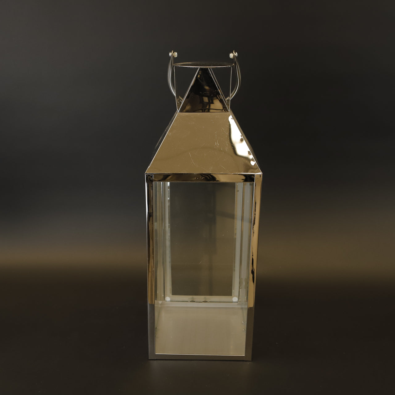 HCHD8866 - L Shiny Silver Lantern