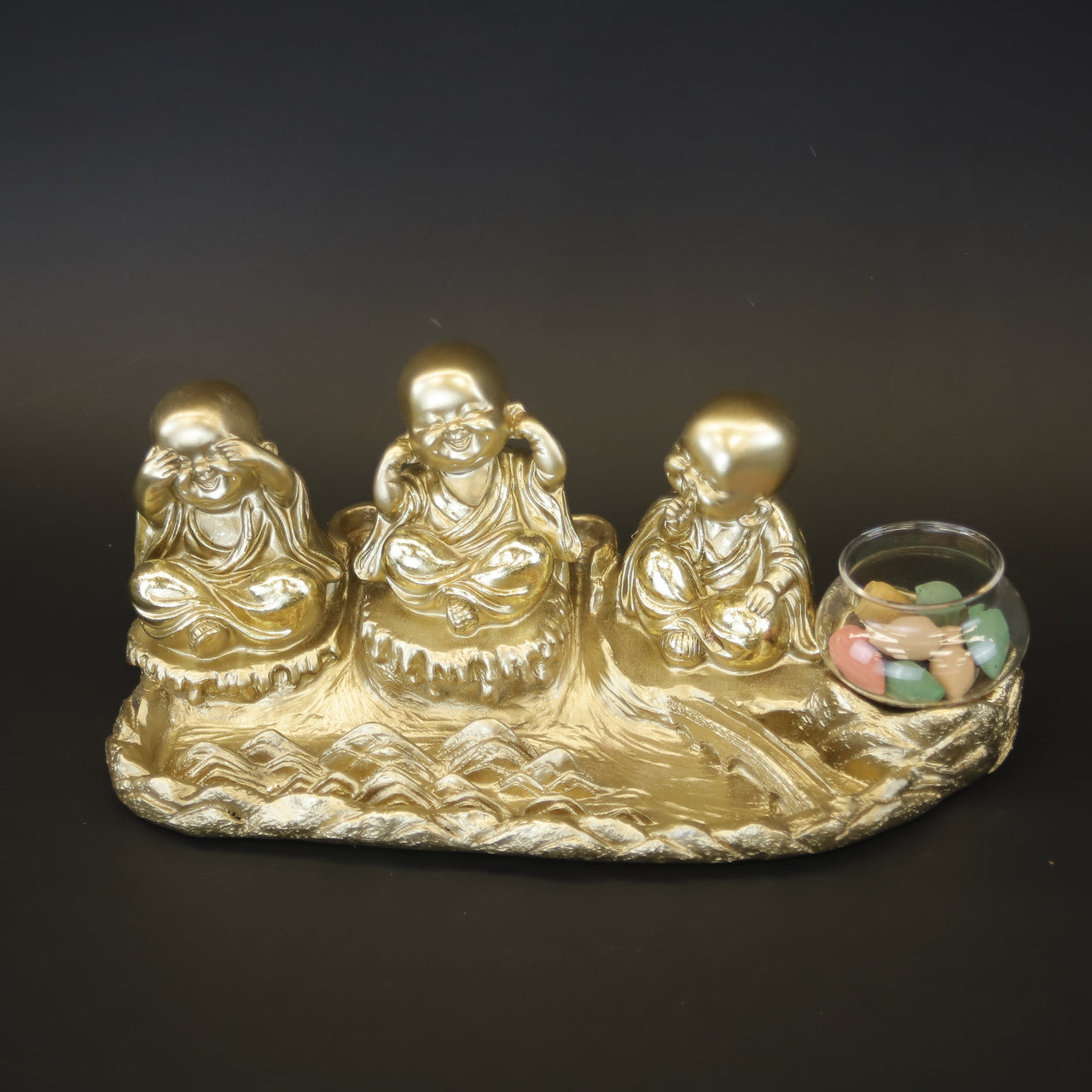 HCHD9100 - Three Happy Buddhas on Stand