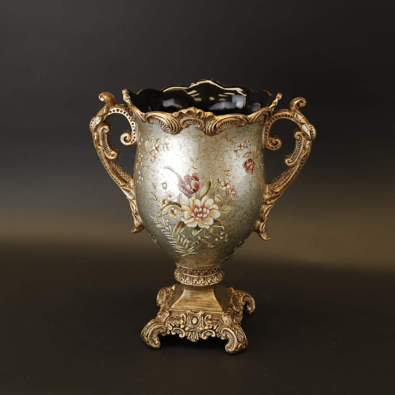 HCHD9108 - Gold Floral Open Urn