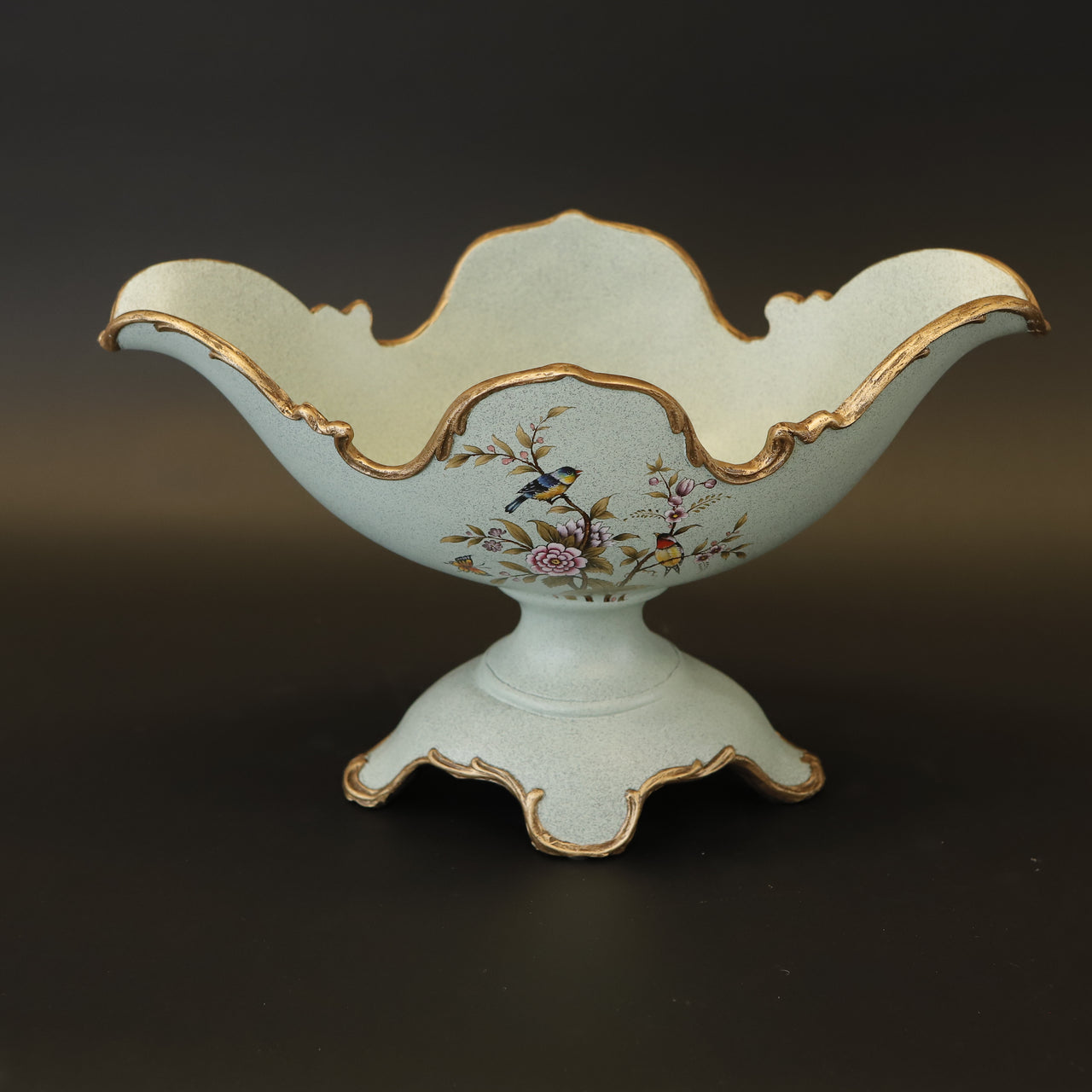 HCHD9112 - Sage Floral Pedestal Bowl