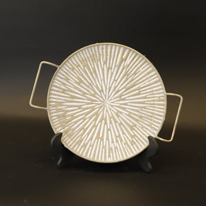 HCHD9187 - M Round Cream Aztec Plate