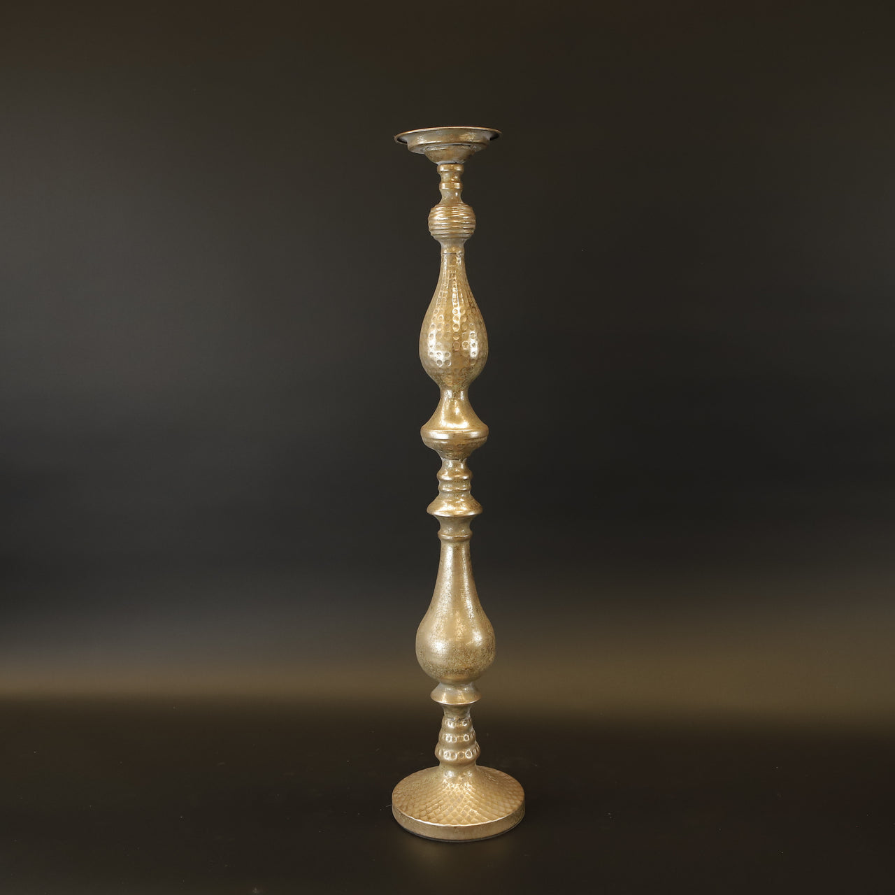 HCHD9206 - L Tall Gold Ball Candle Holder