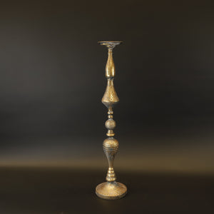 HCHD9208 - M Tall Gold Knob Candle Holder